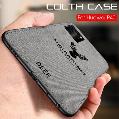 For Huawei P40 Pro plus Fabric Deer Cloth Cover Case For Huawei p40 lite nova 6 se 6se 5G 7i honor 30s 30 S Anti-fall Back Cover