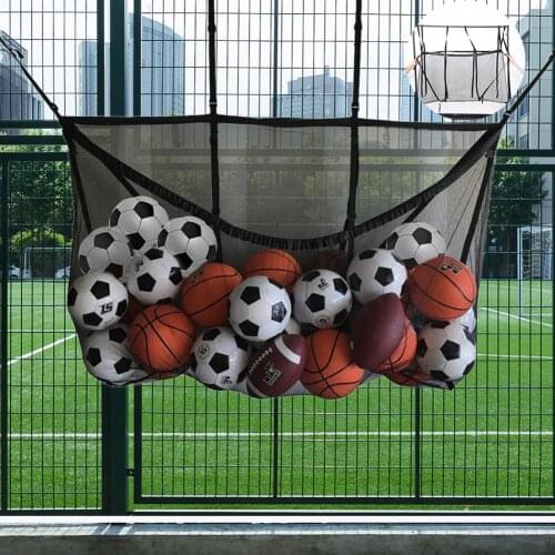 Large-Capacity Swimming Pool Storage Bag Hook Mesh Bag Football Basketball Storage Bag Home Sundries Storage Net Bag
