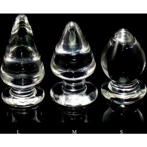 1PCS 6cm Large Glass Anal Butt Plugs G-Spot Stimulator Sexy Massager Crystal Sex Toy Big Glass Dildo Female Masturbation Product
