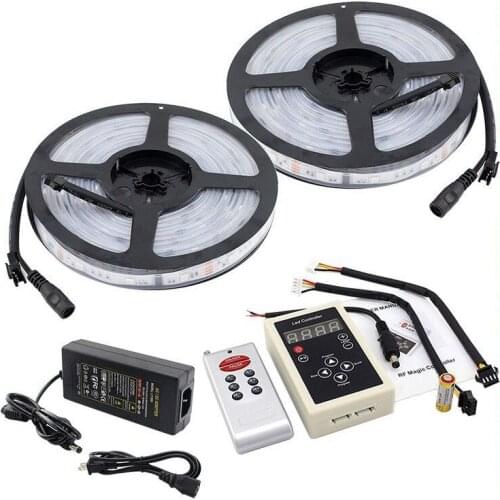 10M 5050 RGB Dream Color Magic 6803 IC LED Strip Light 133 Change RF Remote Controller Power Supply Adapter