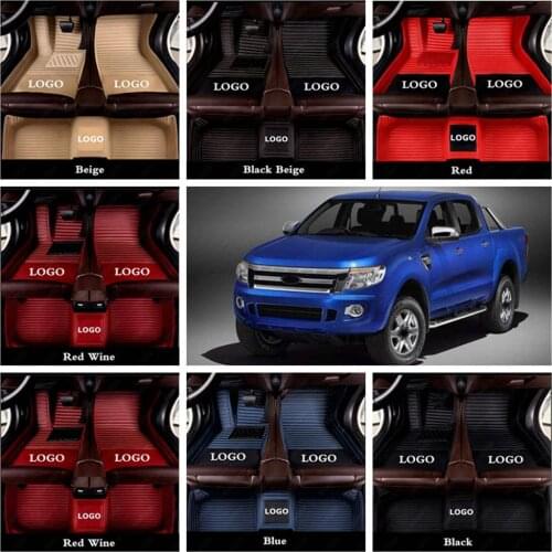 Car Floor Mats for Ford Ranger Raptor Everest Edge Kuga C-max Tourneo F-150 Mondeo Focus Fiesta Mustang S-max Explorer Ecosport