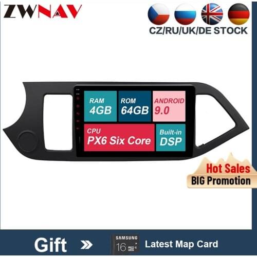 2 din Android 9.0 Car Multimedia player For KIA PICANTO MORNING 2012-2015 radio stereo GPS navi head unit BT free map autostereo