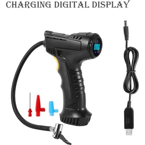 Digital Tire Inflator 120W Rechargeable Car Portable Air Compressor Inflatable Pump Car Tire Inflator For Auto Bicycles Balls