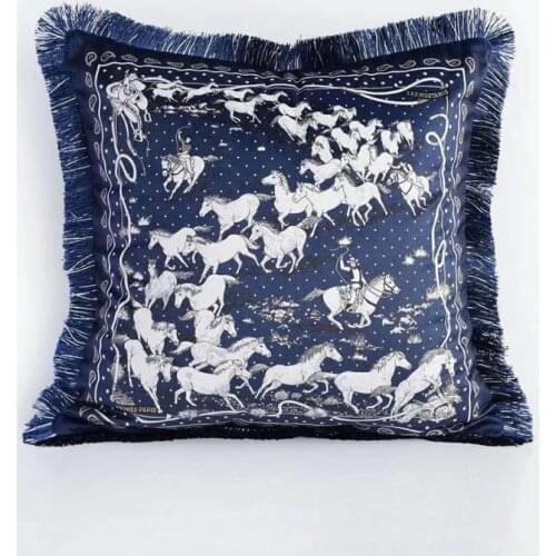 Home Decorative Velvet Leopard Horse Cushion Cover Seat Car Home Sofa Bed Decorative Pillowcases *women Throw Pillow Case