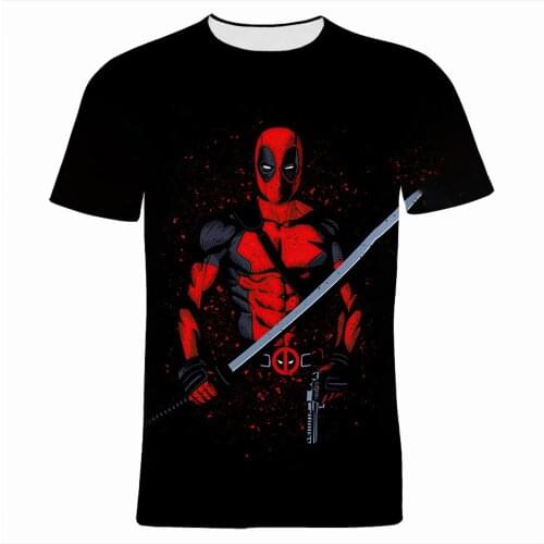 Deadpool Mens T-shirts Summer Marvel Hero 3D Print Boy Girl Kids T Shirt Streetwear Cool Womens Oversize Tee Shirts