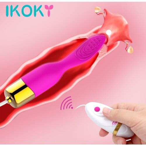 IKOKY G Spot Massager Tounge Licking Vibrator Powerful Vibrating Egg Clitoris Stimulator Sex Toys for Women 12 Speeds