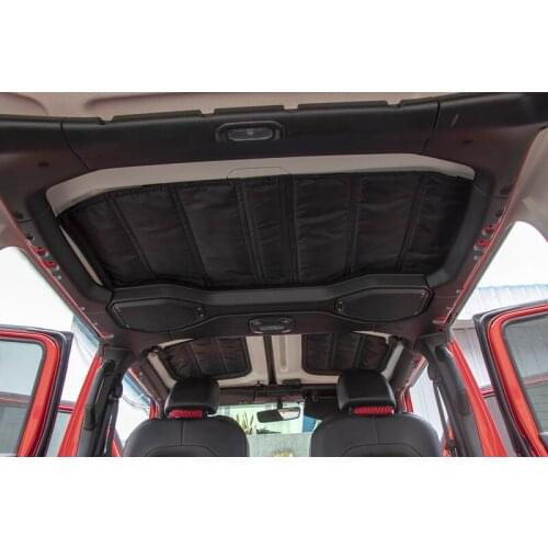 4 doors black car roof hardtop heat insulation cotton kit adiabatic cover For Jeep JL JK for wrangler 2018