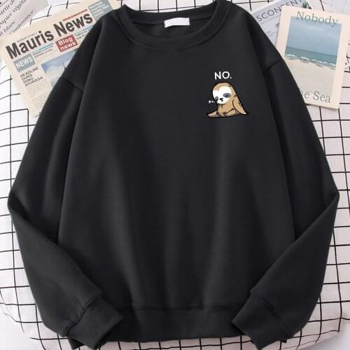 Cute Cartoon Sloth Print Hoodies O Neck Long Sleeve Man Sweatshirt Hooded Anime Harajuku Vintage Hoody Kpop Fashion Men Clothing