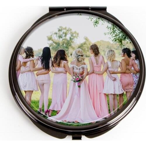 New Promotional Gifts Personalized Double Sided Pocket Mirror With Logo 100/Lot#18122-5