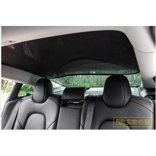 Upgrade Sun Shades Glass Roof Sunshade For Tesla Model 3 Front Rear Sunroof Windshield Skylight Blind Shading Net Summer Shade