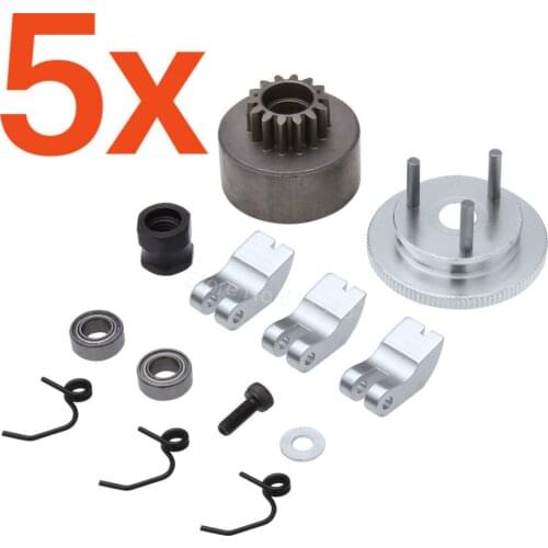 Wholesale 5Sets/Lot Bell Gear Flywheel+14T Clutch Shoe+Spring+Bearing Assembly Sets 83013 Alloy HSP 1:8 RC Nitro Engine Parts