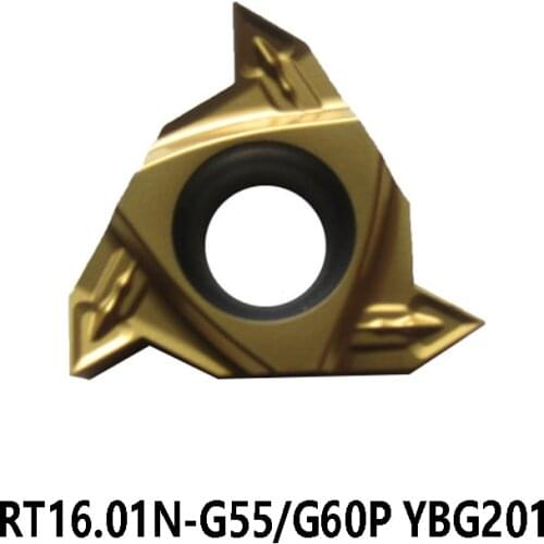 Original RT16.01N-G55P RT16.01N-G60P YBG201 Internal Threading Carbide Inserts Lathe Cutter for Steel & Stainless Steel & Iron