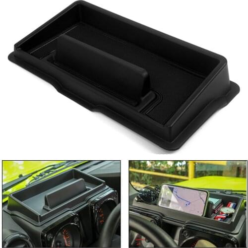 Fit for Suzuki Jimny 2019 Dashboard Storage Box Accessories Car Inner Replacement Black Mat Dustproof ABS plastic Waterproof