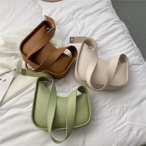 Casual PU Leather Sling Handbag Purse Women Elegant Shoulder Crossbody Bag Popular Simple Female Daily Bag 2021