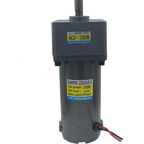 350W 12V 24V DC permanent magnet gear motor, 6GU 3K-300K,660rpm-6.6rpm, adjustable speed, high torque