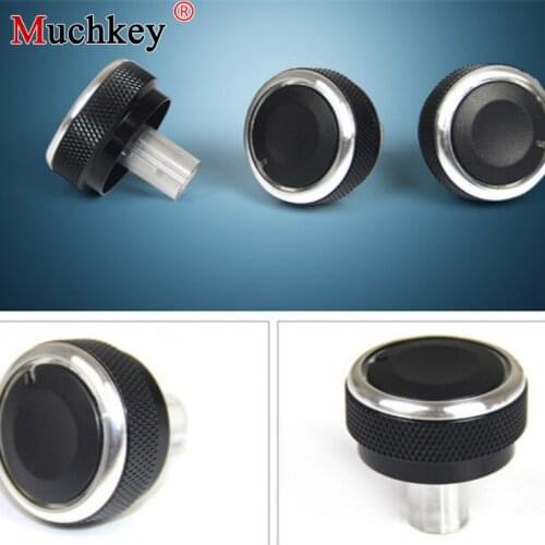 For Honda City 2008 2009 2010 2011 2012 2013 2014 Heat Control Knob Car Air Conditioning Knob AC Knob Aluminum Alloy 3Pcs