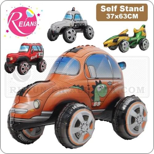 Selfstand Birthday Vehicle Race Car Balloon Motorcycle Foil Balloon Baby Boys Racing Theme Birthday Shower Party Supplies Globos