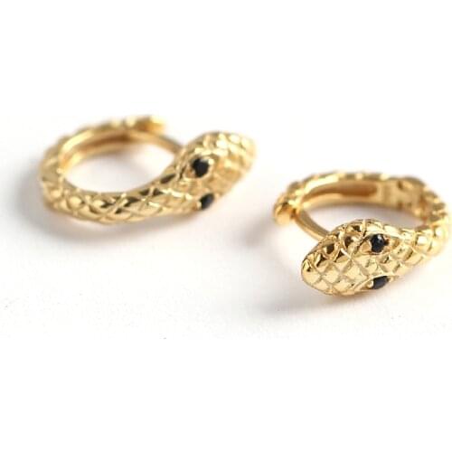 925 sterling silver earring Fashion creative animal snake Ear ring ear bone buckle Personality trend boy girl silver ear jewelry