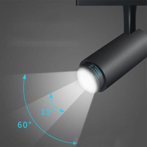 30W Modern LED Track Light Zoomable Adjustable Beam Angle Rail Lamp Decoration Clothing Shoes Shop Exhibition Gallery Spotlights