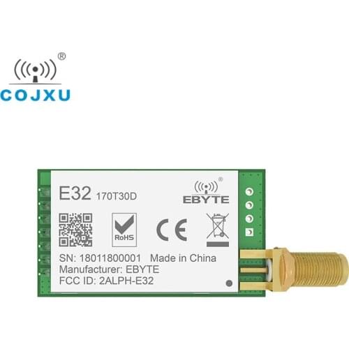 SX1278 SX1276 LoRa 170MHz cojxu E32-170T30D Rf Module 1W 170 MHz UART Wireless Transceiver Long Distance SMA-k Antenna