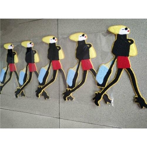 T-N Top Grade Towel Handmade Embroidery Rope Sewing Chenille Patches Beautiful Girl Bottle Fashion Women DIY Stickers Appliques