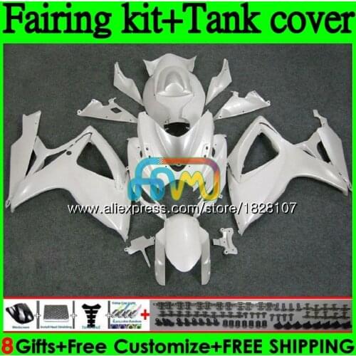 +Tank K6 For SUZUKI GSXR 750 600 600CC 750CC GSX-R750 95BS.48 Pearl White GSXR750 GSXR-600 K6 GSXR600 06 07 2006 2007 Fairings