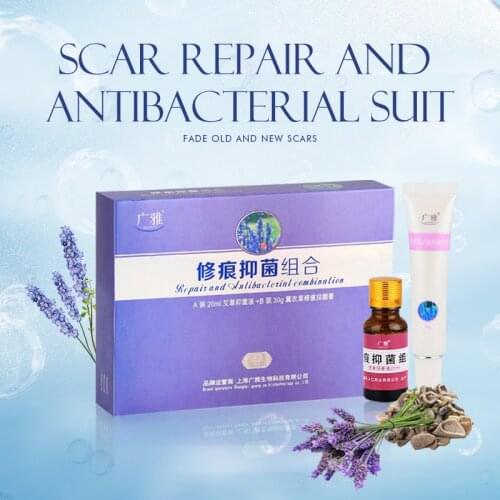 Scar Repair Scald Spot Removal Surgical Cesarean Striae Gravidarum Hyperplastic Mark Set/20ml Wormwood Fluid &30g Lavender Cream