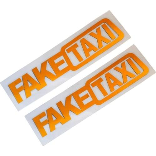 2Pcs 20x4.8cm Universal Car Sticker FAKE TAXI JDM Drift Turbo Hoon Race Auto Funny Bumper Window Body Vinyl Decal Car Styling