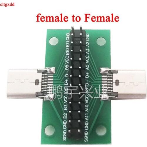 Cltgxdd TYPE C female to Female Universal board with USB 3.1 Port with 24pins Test board Double-sided