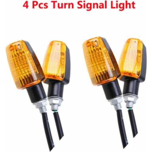 4Pcs/set 12V Universal Motorcycle Turn Signal Indicator Light Turning Amber Lamp Bulb Motorbike Lamps Blinker Flash Bike Lamp