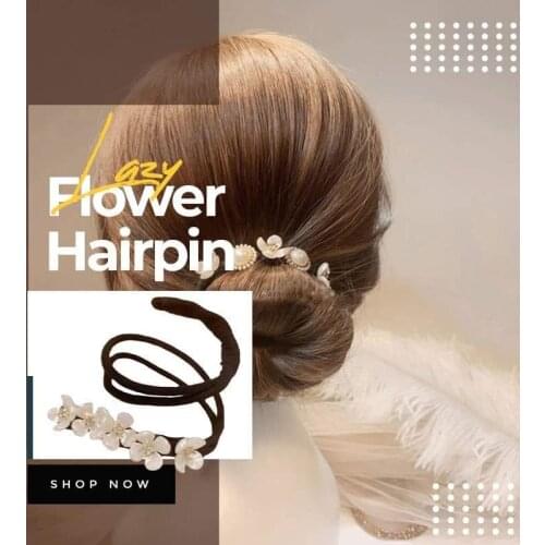 Lazy Flower Hairpin Style Hair Pins Clips Wedding Bridal Headdress Jewelry Accessories Hair Simple Headwear Women