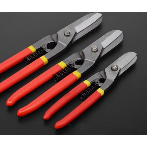 Iron Scissors Cuts Industrial Multi-Function Stainless Steel Manual Metal Iron Scissors Heavy Duty Scissors 8/10/12/14 Inch