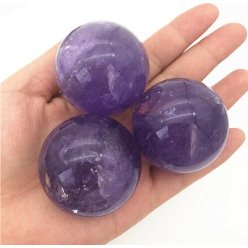 1pc Natural Amethyst Ball Purple Quartz Crystal Sphere Specimen Healing Balls Decoration Natural Quartz Crystals