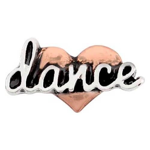 10pcs I Love Dance Custom Floating Charms for Glass Locket Watch Necklace Bracelet