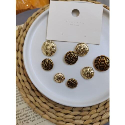 10pcs golden gold metal buttons garment coat sewing accessories buttons for clothing craftsbutton
