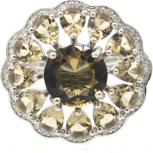 15x10mm Pretty Created Pink Raspberry Rhodolite Garnet White CZ For Women Daily Wear Silver Rings