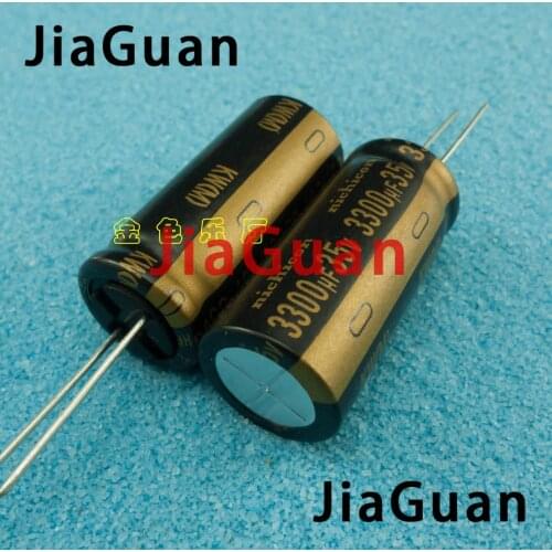 2pcs NICHICON KW 35V3300UF 16X35.5MM audio electrolytic capacitor 3300uF/35v kw 85 degrees FW upgrade version 3300UF 35V