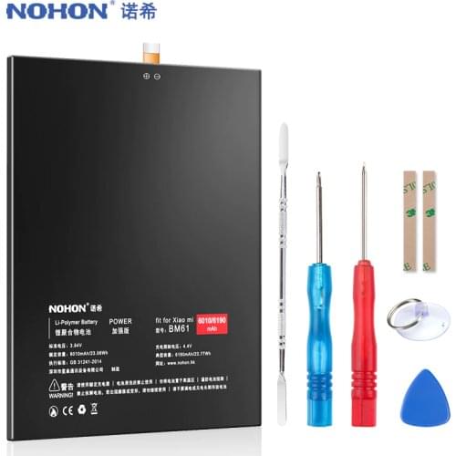 NOHON BM61 Battery For Xiaomi Mi Pad 1 2 Pad2 Mipad2 MiPad 1 2 Replacement Battery 6190mAh Lithium Polymer Tablet Bateria +Tools