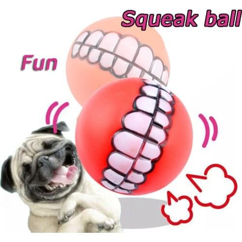 Dog Ball Toy Pet Chew Molar Squeak Toys Puppy Toothbrush Interactive Color Dog Accessories Pets Tooth Cleaning Puppy Supplies