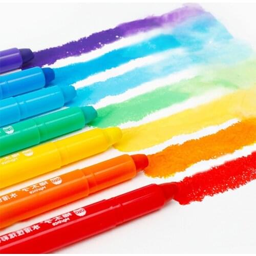 USHARE 12/24/36/48 Crayon Watercolor Pens Painting Drawing Pencil Pastel Water-soluble Art School Supplies for Kid Stationery