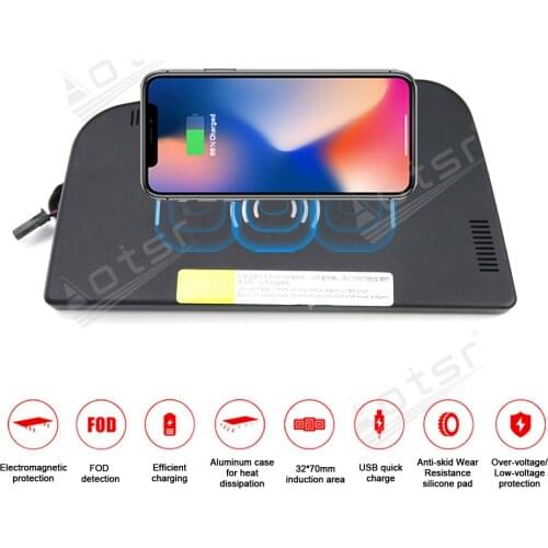 QI Car Wireless Charger For KIA Keaion (K4)2017-2018 Intelligent Infrared Fast Charging Phone Charger for iPhone Samsung Huawei