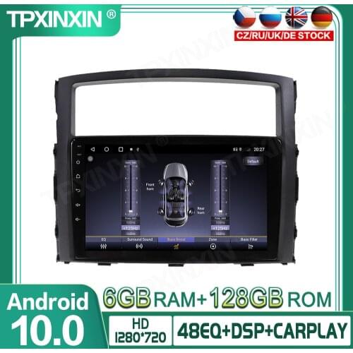 For Mitsuishi Pajero 2006-2011128G Android10 Car Multimedia Player GPS Navigation Headunit Auto Radio Audio Stereo Tape Recorder