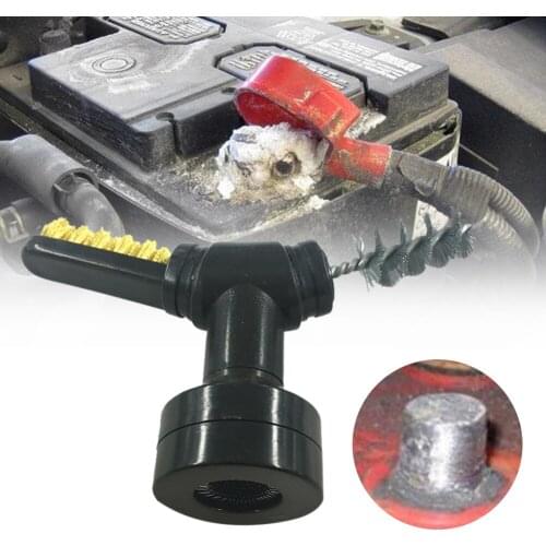 Car Wash Cleaning Battery 3 In 1 Dirt Corrosion Cleaner with Caps Battery Brush Tool Protector Auto Cleaning Steel Wire