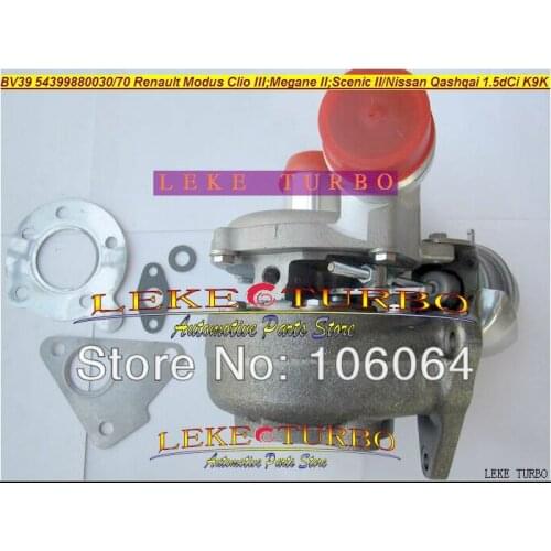 BV39 54399880030 54399880070 Turbo Turbocharger For NISSAN Qashqai For Renault Modus Clio III Megane II Scenic II K9K 1.5L dCi