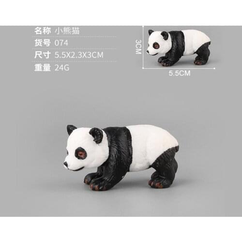 DIY Wild Jungle Zoo Animal Models Baby Panda Action Figures set Collection Model Doll Educational toy for children Gift