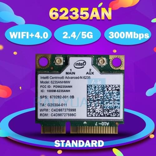 Dual Band 6230AN 62230AN 62230ANHMW 300Mbps+BT3.0 Half Mini PCIe WLAN Wireless WIFI Card