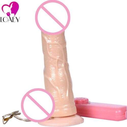 Remote Control Electric Penis Huge Dildo Ribbed Cock Whopper Dong Sex Toys For Women With Suction Cup Three Sizes For Chose