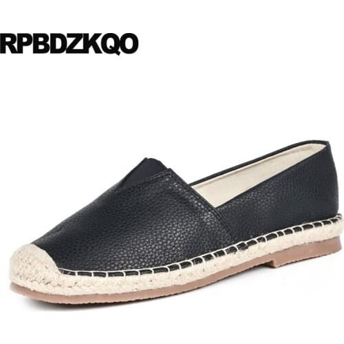 Chinese slip on fisherman 2018 round toe flats ladies hemp designer black comfortable espadrilles cheap shoes china women white