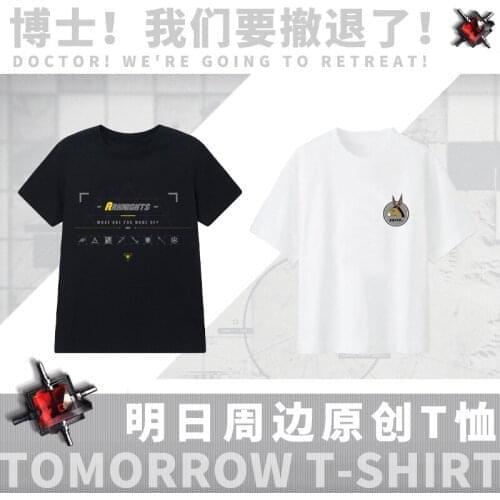 ARKNight Amiya T shirt Unisex Daily White Black Short Sleeves Cartoon Amiya Donkey Printed Tee Halloween Cosplay Costumes