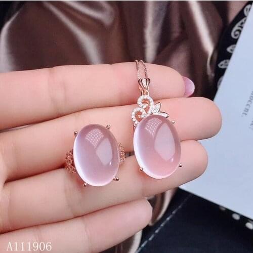 KJJEAXCMY boutique jewelry KJJEAXCMY boutique jewelry 925 sterling silver inlaid natural powder crystal hibiscus stone gems fema